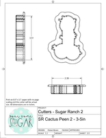 Sugar Ranch Cactus Peen 2 Cookie Cutter/Fondant Cutter or STL Download