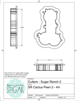 Sugar Ranch Cactus Peen 2 Cookie Cutter/Fondant Cutter or STL Download