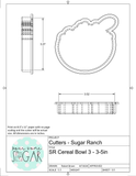 Sugar Ranch Cereal Bowl 3 Cookie Cutter/Fondant Cutter or STL Download