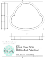 Sugar Ranch Chick/Duck Platter (To Fit 9x13 Cake Board) Cookie Cutters/Fondant Cutters or STL Downloads