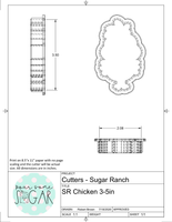 Sugar Ranch Chicken Cookie Cutter/Fondant Cutter or STL Download