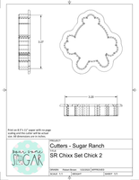 Sugar Ranch Chixx Set Cookie Cutters/Fondant Cutters or STL Downloads