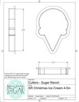 Sugar Ranch Christmas Ice Cream (Christmas in July) Cookie Cutter