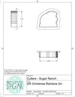 Sugar Ranch Christmas Rainbow Cookie Cutter or Fondant Cutter