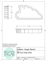 Sugar Ranch Cut Tree Cookie Cutter or Fondant Cutter