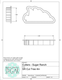 Sugar Ranch Cut Tree Cookie Cutter or Fondant Cutter