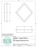 Sugar Ranch Desert Diamond Plaque Cookie Cutter