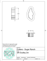 Sugar Ranch Dudley Ghost (Super Skinny) Cookie Cutter