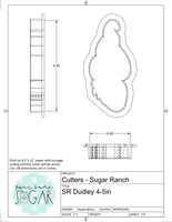 Sugar Ranch Dudley Ghost (Super Skinny) Cookie Cutter