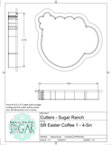 Sugar Ranch Easter Coffee 1 Cookie Cutter/Fondant Cutter or STL Download