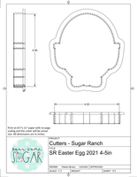 Sugar Ranch Easter Egg 2021 Cookie Cutter/Fondant Cutter or STL Download