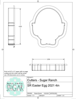 Sugar Ranch Easter Egg 2021 Cookie Cutter/Fondant Cutter or STL Download