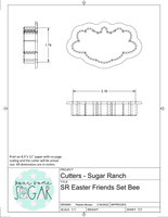 Sugar Ranch Easter Friends Set Cookie Cutters/Fondant Cutters or STL Downloads