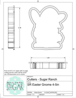 Sugar Ranch Easter Gnome Cookie Cutter/Fondant Cutter or STL Download