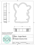 Sugar Ranch Easter Gnome Cookie Cutter/Fondant Cutter or STL Download