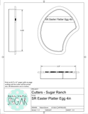 Sugar Ranch 2021 Easter Platter (Full Platter is Egg & Carrot Only- Circle can be any 3.5" Circle Cutter) Fits 12" Platter Cookie Cutters/Fondant Cutters or STL Downloads