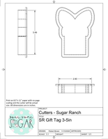 Sugar Ranch Gift Tag Cookie Cutter or Fondant Cutter