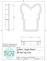 Sugar Ranch Gift Tag Cookie Cutter or Fondant Cutter