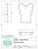 Sugar Ranch Gift Tag Cookie Cutter or Fondant Cutter