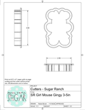 Sugar Ranch Girl Mouse Gingy Cookie Cutter or Fondant Cutter