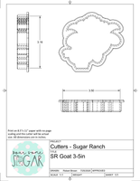 Sugar Ranch Goat Cookie Cutter/Fondant Cutter or STL Download