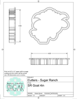 Sugar Ranch Goat Cookie Cutter/Fondant Cutter or STL Download