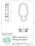Sugar Ranch Honey Pot Rattle Cookie Cutter/Fondant Cutter or STL Download