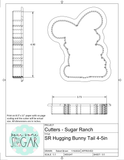 Sugar Ranch Hugging Bunny Cookie Cutter/Fondant Cutter or STL Download