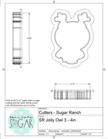Sugar Ranch Jolly Owl 3 Cookie Cutter or Fondant Cutter