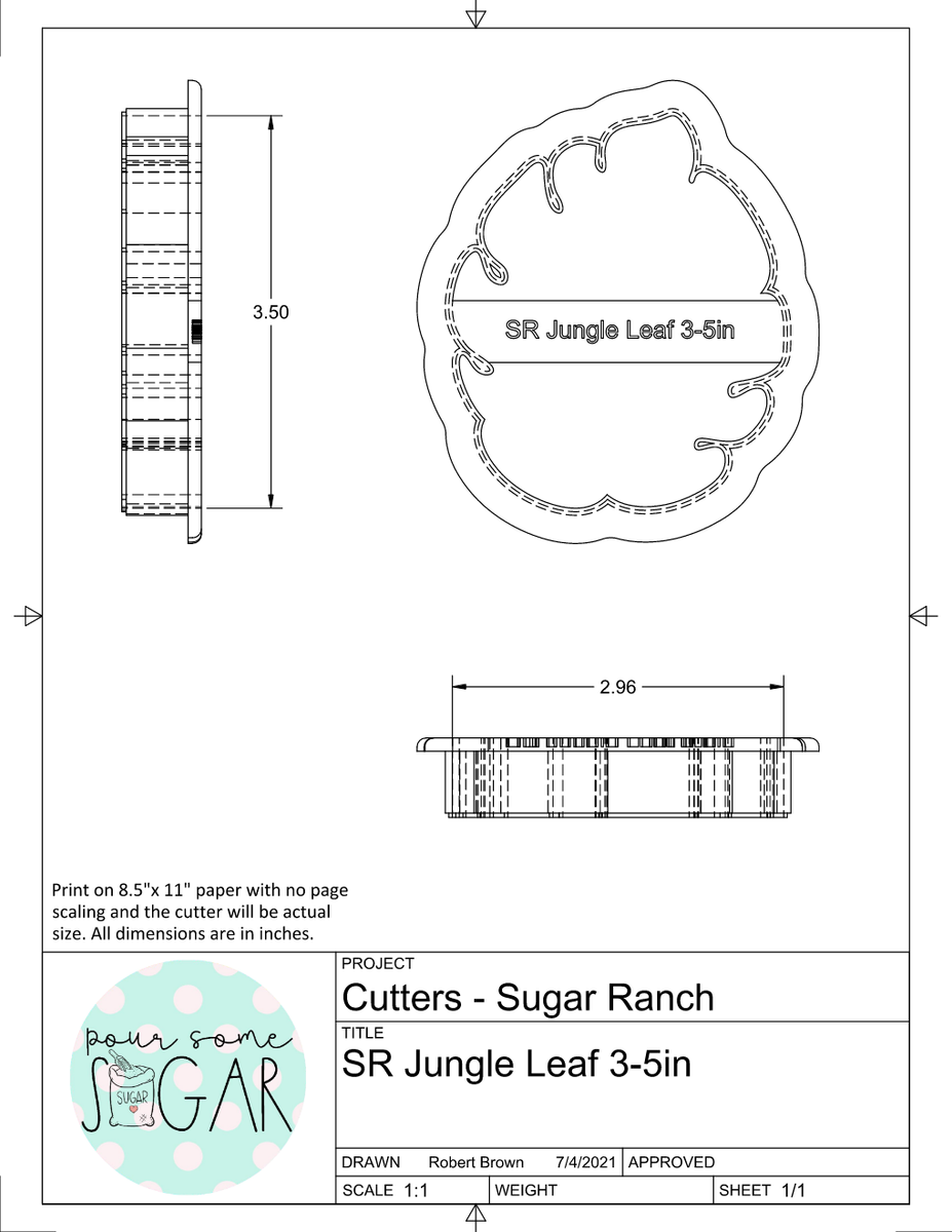 Sugar Ranch Jungle Leaf Cookie Cutter – Pour Some Sugar, LLC