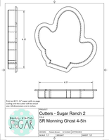 Sugar Ranch Mooning Ghost Cookie Cutter/Fondant Cutter or STL Download
