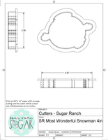 Sugar Ranch Most Wonderful Snowman Cookie Cutter or Fondant Cutter