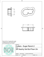 Sugar Ranch Nashty Set Bull Peen Cookie Cutter/Fondant Cutter or STL Download