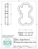 Sugar Ranch Nashty Set Cowboy Peen Cookie Cutter/Fondant Cutter or STL Download