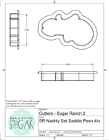 Sugar Ranch Nashty Set Saddle Peen Cookie Cutter/Fondant Cutter or STL Download