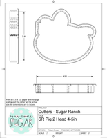 Sugar Ranch Pig Head 2 Cookie Cutter/Fondant Cutter or STL Download