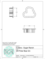 Sugar Ranch Polar Bear Cookie Cutter or Fondant Cutter