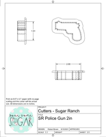 Sugar Ranch Police Gun Cookie Cutter