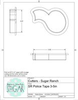 Sugar Ranch Police Tape Cookie Cutter