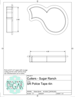 Sugar Ranch Police Tape Cookie Cutter