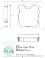 Sugar Ranch Police Vest Cookie Cutter