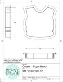 Sugar Ranch Police Vest Cookie Cutter