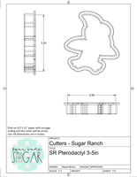 Sugar Ranch Pterodactyl Cookie Cutter/Fondant Cutter or STL Download