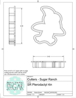 Sugar Ranch Pterodactyl Cookie Cutter/Fondant Cutter or STL Download