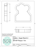 Sugar Ranch RIP Plaque 1 Cookie Cutter/Fondant Cutter or STL Download