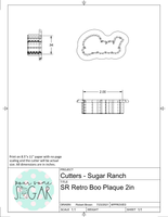 Sugar Ranch Retro Boo (Super Skinny) Cookie Cutter