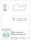 Sugar Ranch Retro Boo (Super Skinny) Cookie Cutter