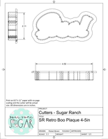 Sugar Ranch Retro Boo (Super Skinny) Cookie Cutter