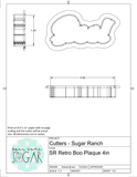 Sugar Ranch Retro Boo (Super Skinny) Cookie Cutter