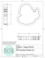 Sugar Ranch Rudolph Floatie (Christmas in July) Cookie Cutter